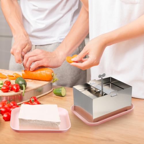 Tofu Presse aus Edelstahl 16x12x9 cm für die Tofuherstellung