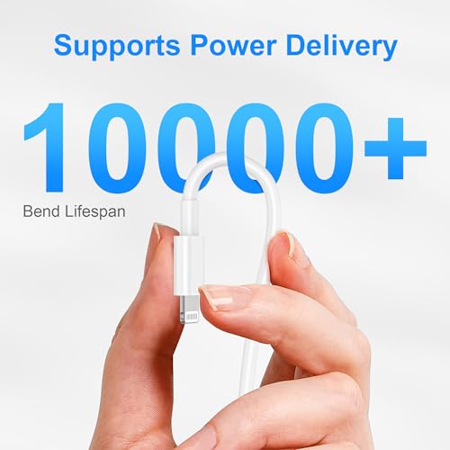 Image of 2PACK for iPhone Charger 10FT,Long Lightning Charging Cable,for Apple Certified Cord for iPhone 14 /13 /12 /11 Pro /X /Xs Max /XR /8 Plus /7 /6s /SE /5c /5s,for iPad Air /Mini USB Charge 10Foot