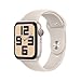 Messe mit günstig Kaufen-Apple Watch SE (2. Generation, 2023) (GPS + Cellular, 44 mm) Smartwatch mit Aluminiumgehäuse und Sportarmband (S/M) in Polarstern. Fitness- und Schlaftracker, Unfallerkennung, Herzfrequenzmesser
