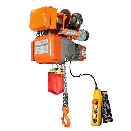 Prowinch 1/2 Ton Electric Chain Hoist Power Trolley 20 ft. G80 Chain M3/H2 220V