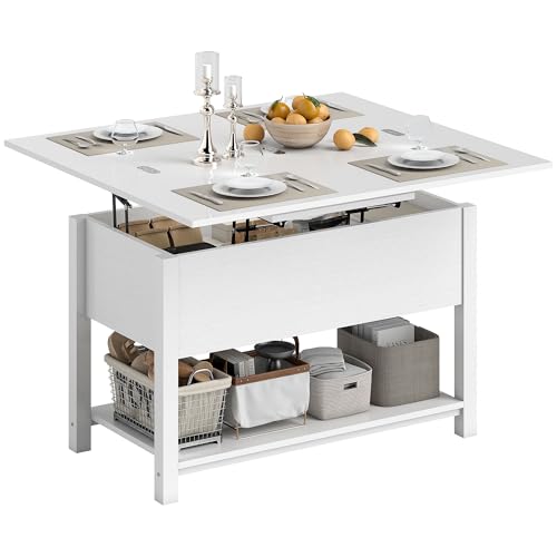 HOMCOM Mesa de centro elevable y extensible