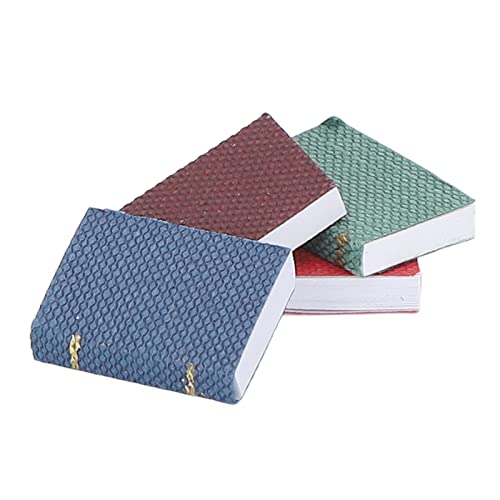 20 Pçs 1/12 1/6 Escala Miniaturas Livros de Casa de Bonecas 4 Cores Vívidas Adoráveis ​​Livros Portá