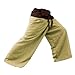Price comparison product image kittiya 2 Tone Thai Fisherman Pants Yoga Trousers Free Size Plus Size Cotton Drill Striped Brown