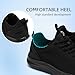 STQ Wide Toe Box Walking Shoes Women Extra Wide Width Tennis Sneakers Comfortable Mesh Arch Support Running Athletic Shoe for Orthopedic Plantar Fasciitis Diabetic Bunions All Black 8