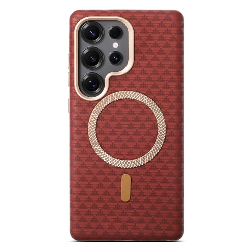 For Samsung Galaxy S26/S26 Plus/S26 Ultra�p���C�P�[�X�A�y�ʂŉ��K�ȃP�[�X�A���������Y�t���[���ϏՌ��J�o�[(Red,S26)