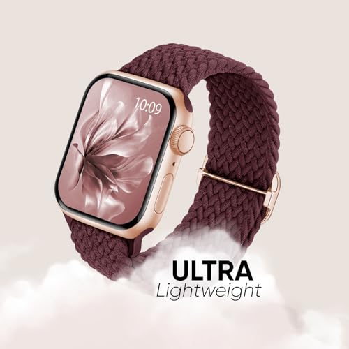 Image of 6 Pack Braided Stretchy Bands Compatible with Apple Watch Band 38mm 40mm 41mm 42mm 44mm 45mm 46mm 49mm Women Men, Adjustable Nylon Solo Loop Elastic Straps for iWatch Series 11 10 9 8 7 6 5 4 SE Ultra
