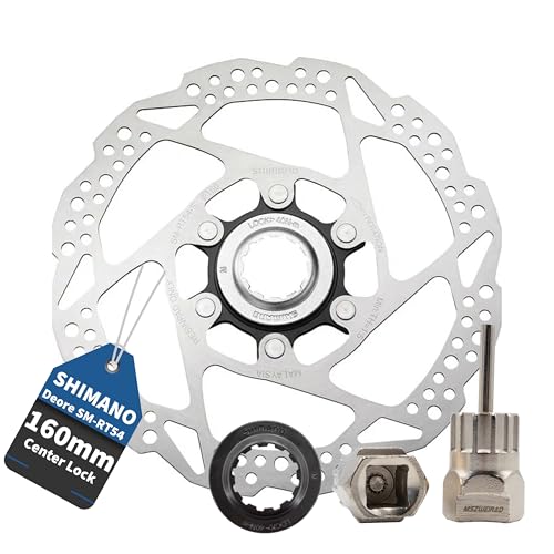 MSZweirad Shimano Fahrrad Bremsscheibe Deore SM-RT54 160mm |180mm, Center-Lock, silber Edelstahl MTB