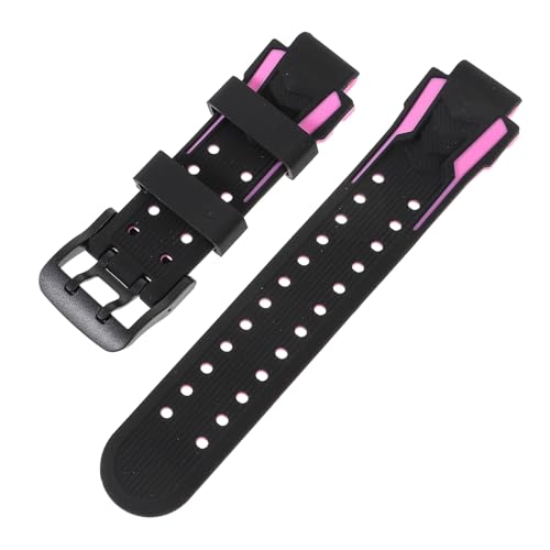 Cabilock Correa de Silicona para Reloj de Pulsera Ajustable para Teléfono Infantil Repuesto Suave y Resistente para Smartwatch Negro y Rosa