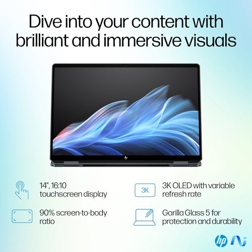 Image of HP OmniBook Ultra Flip 14 Business Laptop, 2025, 14 inch 2880x1800 Touch, Intel-8 Core Ultra 9 288V, 32GB LPDDR5, 4TB SSD, Win11 Pro, Backlit KB, Wi-Fi 7, BT 5.4, Thunderbolt 4, 9MP IR AI Camera, Gray