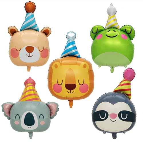 Image of Sloth Balloons Sloth Foil Birthday Balloons Animal Balloon 2pcs | Jungle Themed Balloon Kids Birthday Party Supplies Baby Shower Party Decoration