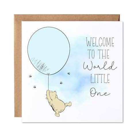 Winnie The Pooh New Baby Card Cover