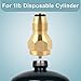 SHINESTAR Universal 1lb Propane Tank Refill Adapter, Mini Propane Fill Adapter for Disposable Small Propane Bottle, LP Gas Cylinder Canister Filler Coupler - Solid Brass Valve Accessories
