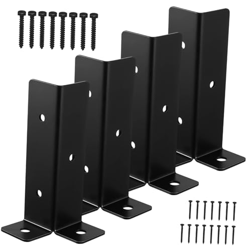 NUOBESTY 1 Juego Soporte De Base De Pergola Abrazaderas Ajustables Barandillas De Porche Vallas Y Cubiertas Instalación 4 Piezas