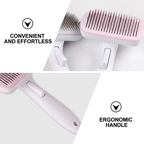 ULTECHNOVO Auto Limpeza Slicker Escova Suavemente Remove Esteiras E Emaranhados de Cabelo Solto Subp