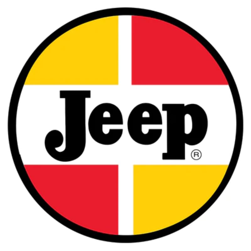 Autocollant Jeep rond pour accessoiriser vos virées en bivouac et trajets quotidiens