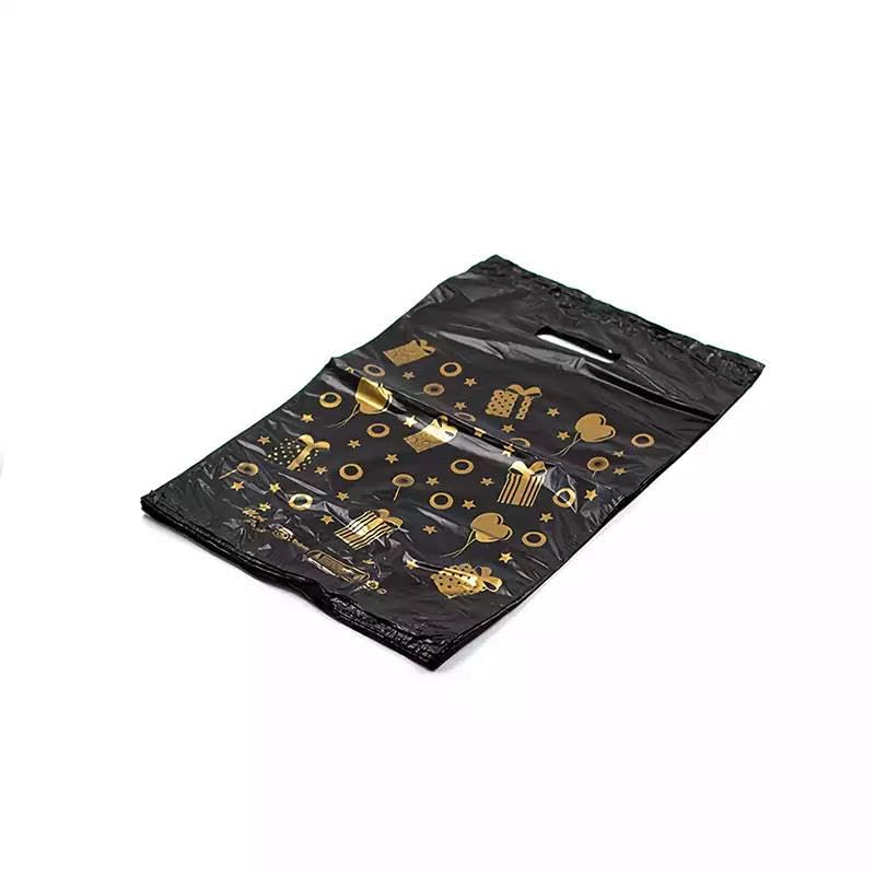Arma Baskılı Mini Blok Poşet Torba - No : 0-20x30 Cm. - Siyah - 100 Adetlik 1 Paket