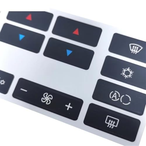 Jeu caches boutons clim BMW X5 E53 E39 : adhésif haute résistance noir