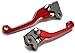 JFG RACING Dirt Bike Foldable Clutch Brake Levers,Clutch Lever Breakaway Levers for CRF450R CRF250R 2004-2006/CR250R CR125R 2004-2007/CRF250X 2004-017/CRF450X 2005-2017 Red