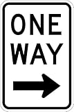 SmartSign MUTCD # R6-2R 3M High Intensity Grade Reflective Sign, Legend One Way with Right Arrow, 18