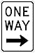 One Way Sign, One Way Sign with Right Arrow 18x12 3M Engineer Grade Reflective Rust Free .63 Aluminum, Easy to Mount Weather Resistant Made in USA by SmartSign
