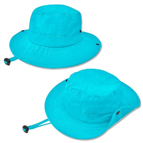 Image of Outdoor Kids Sun Hat UPF 50+ Quick Dry Foldable Bucket Hat Lightweight Adjustable Fishing Safari Hat for Girls and Boys