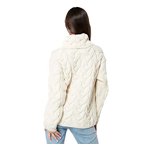 Image of Soft Merino Chunky Cable Cowl Aran Sweater by Aran Woollen Mills