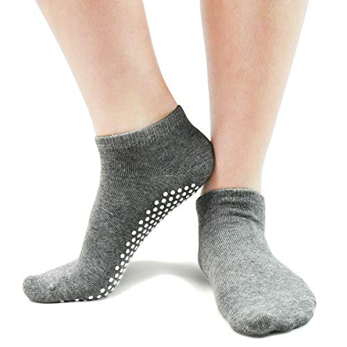 Image of Pliates Socks for Women Non Slip Grip Yoga Barre Hospital Barefoot Workout