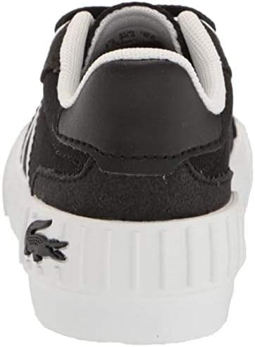 Lacoste Kids L004 Sneaker, Black/White, 9 US Unisex Toddler | Image 2