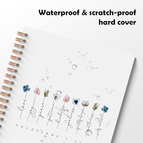 Carnet à spirale chrétien floral Fruit de l'esprit notebook format A5