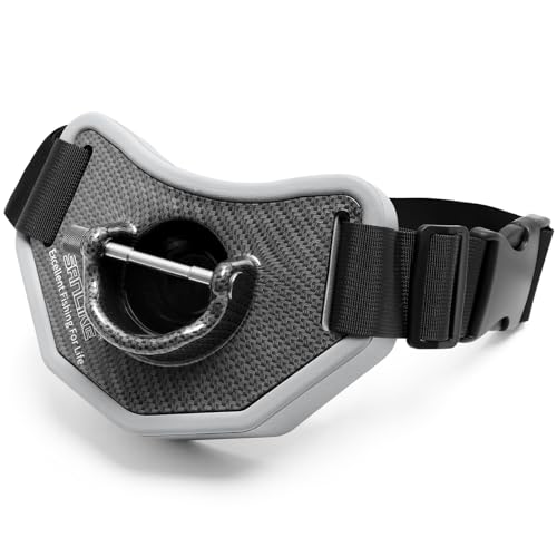 SAN LIKE Fishing Belt Fight Belt - Adjustable Aluminum/Carbon Fiber Waist Fighting Belt Rod Holder Stand-up Fishing Belt