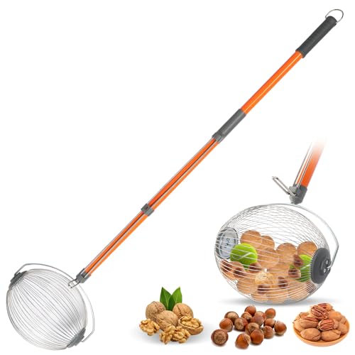 Outopee Nut Gatherer, Walnut Picker Upper Roller, Outdoor Garden Nut Collector and Picker, Pick Up Pecans Acorns Hickory Nuts Golf Balls Sweet Gun Balls, Objects Size 2cm to 4cm