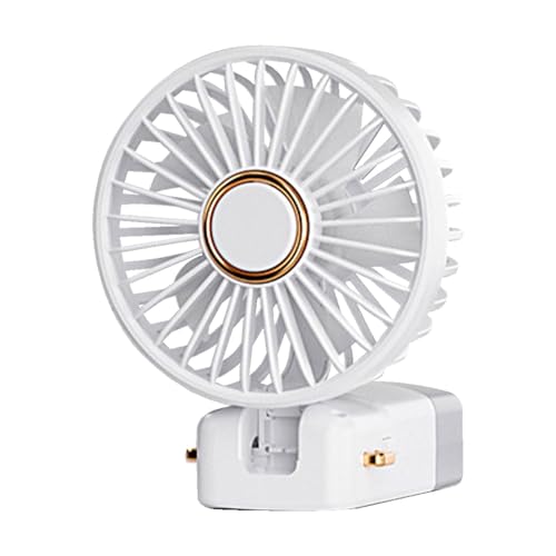 Wezalget Ventilador recargable portátil – Ventilador de aire acondicionado de escritorio plegable, aire acondicionado, ventilador de aire acondicionado portátil recargable por USB, pantalla de