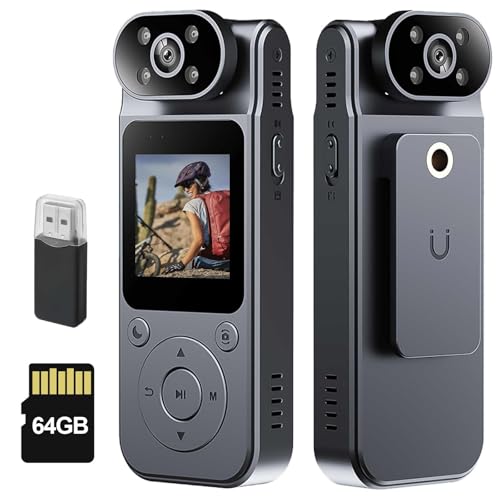 1080P Mini Body Camera 64GB Personal Body Cam