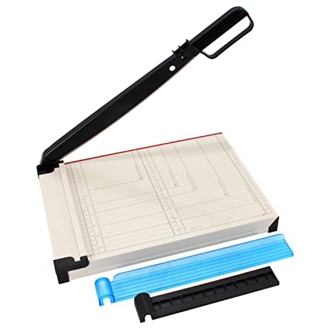 TEXALAN(R) 12-Inch Guillotine Paper Trimmer - Durable Metal & ABS, 12 Sheet Capacity with Magnetic Clamp & Guide Cover
