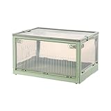 AirZen 【5面開閉 収納ボックス 折りたたみ】全方向から取り出せる 収納ケース 蓋付き 積み重ね キャスター付き おしゃれ 組立簡単 多機能 折り畳み コンテナ ボックス 衣類 布団 小物 おもちゃ 押し入れ 強い耐荷重 大容量 防塵 防カビ 防湿 無臭 車/事務用