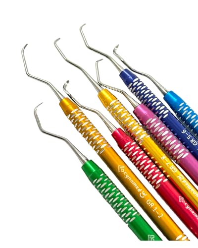 Cynamed GRC-01 Gracey Curette Multicolor Scaler 7Pc High Quality Periodontal Dental Instruments thumb #2
