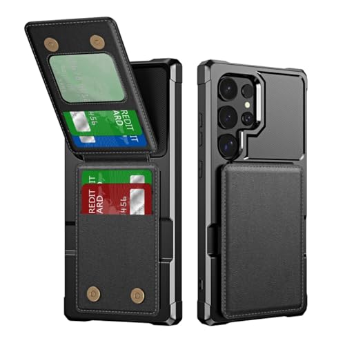 Housse Galaxy A34 5G noir en cuir idéale pour sécuriser votre smartphone au bureau et en voyage