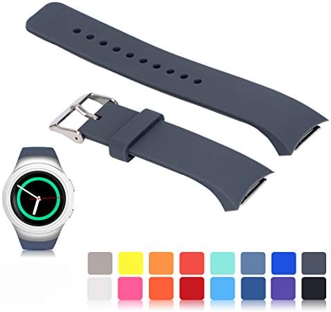 Ysang for Samsung Gear S2 SM-R720/R730 Watch Replacement Band Accessory Small/Large Size Soft Silicone Wristband Strap Smartwatch Sport Band Fit for Samsung Galaxy Gear S2 SM-720/SM-730 Smartwatch