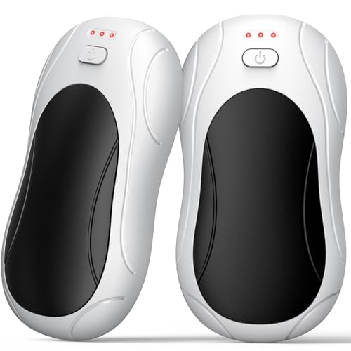 Fashioz Scaldamani Ricaricabile 2 in 1, Scaldamani Portatile con Ricaricabile USB,6000mAh, 3 Livelli Calore Scaldamani Elettrico Adatto sci, Escursionismo, Regali Invernali