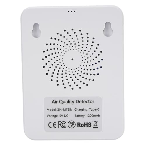 Detector preciso CO2 TVOC HCHO con pantalla ABS en diseño blanco y azul 7
