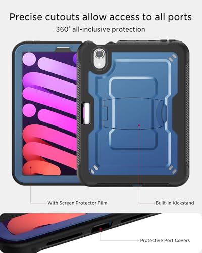 Protector iPad mini A17 Pro 2024 completo anticaídas con soporte para mesa 4
