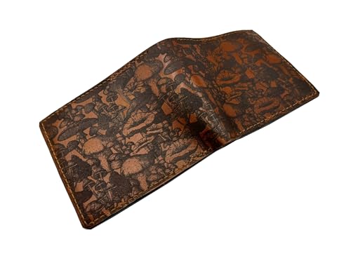 Mayan Corner MUSHROOM-3LB-LE Pattern Leather Wallet, Mushroom Lover Gifts Idea, Plant Tree Art Wallet thumb #2