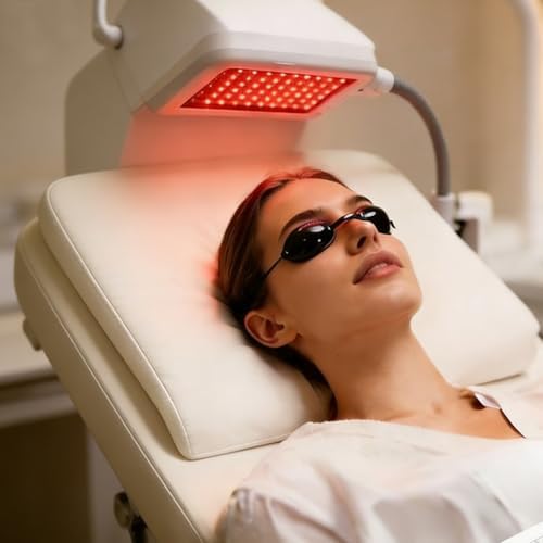 HUIAWAY 4pcs Protective Tanning Goggles, Safety Goggles for LED Red Light Therapy, Safety Beauty UV LED Eye Protection Glasses Soft, Spectrometer Eye Shields with Storage Bag and Cleaning Cloth — view 5