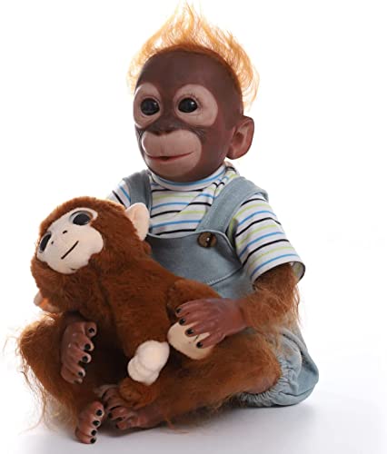 Muñeca realista bebé mono de silicona 52 cm miniatura 2