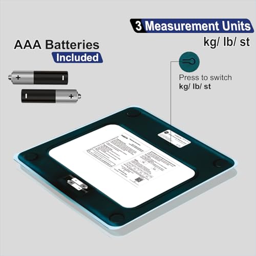 Image of Healthgenie Weight Machine for Body Weight Thick Tempered Glass LCD Display With 3 Years Warranty Weighing Scale Shine Plus