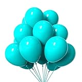 KBZVNAF Teal Latex Party Balloons - 50 Pack 12 inch Helium Matte Turquoise Balloons for Birthday Wedding Baby Shower Gender Reveal Party Decorations