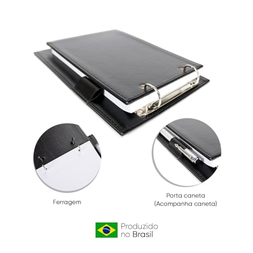 Porta Bloco de Anotaçoes com 150 folhas com Uma Caneta Luxo Esferográfica Incorpast