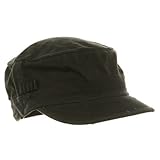 Washed Cotton Fitted Army Cap-Black W32S34E (S/M)