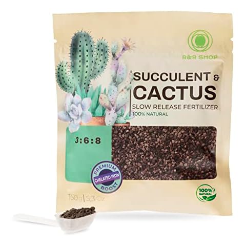 R&R SHOP - Organic Fertilizer for Succulents and Cacti, Complete Organic Food, slow release, Indoor and Outdoor Succulents - 150GR Cover