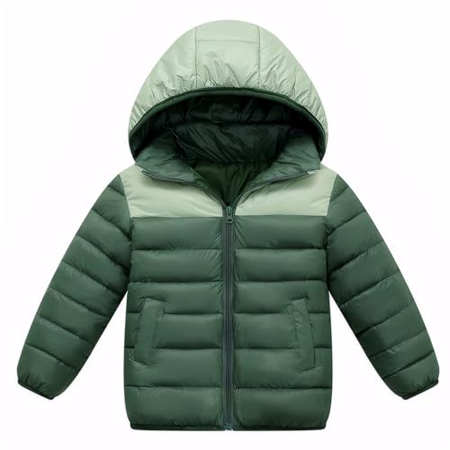 Happy Cherry   Chaqueta Invierno Cálida Niño con Capucha Abrigo Acolchado Ligero Niños Infantil Ropa Gruesa Caliente para Nieve Al Aire Libre   140 146   Verde